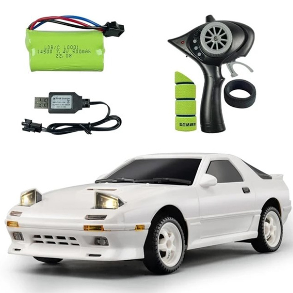 LDRC 1802 Mazda FC Drift Car RTR W Gyro White 1 18th