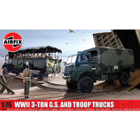 Airfix 03306A WWII 3 Ton 4x4 General Service & Troop Trucks 1/76