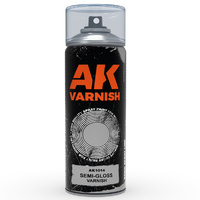 AK Interactive AK1014 Semi Gloss varnish - Spray Paint 400ml (Includes 2 nozzles)