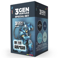 AK Interactive Wargame: Blue Armor Acrylic Paint Set 3rd Generation