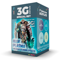AK Interactive Wargame: Blue Plasma And Glowing Effects Acrylic Paint Set 3rd Generation