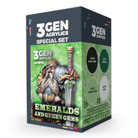 AK Interactive Wargame: Emeralds And Green Gems Acrylic Paint Set 3rd Generation