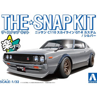 Aoshima 06404 Nissan C110 Skyline GTR Silver Snap 1/32