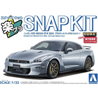 Aoshima 06547 Nissan R35 GTR 2024 Ultimate Metal Silver Snap 1/32