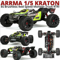 Arrma Kraton 8S RC Monster Truck BLX ARTR Green 1/5