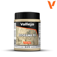 Vallejo Diorama FX Thick Mud Textures Light Brown Thick Mud 200ml 26810