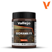 Vallejo Diorama FX Thick Mud Textures Brown Thick Mud 200ml 26811