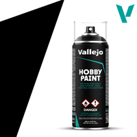 Vallejo Aerosol Black Primer 400ml Hobby Spray Paint [28012]