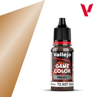Vallejo Game Colour Metal Bright Bronze 18ml Acrylic Paint 72057