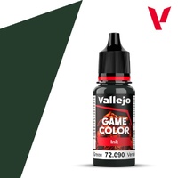 Vallejo Game Colour Ink Black Green  18ml Acrylic Paint 72090