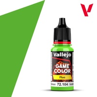 Vallejo Game Colour Fluorescent Green 18ml Acrylic Paint 72104