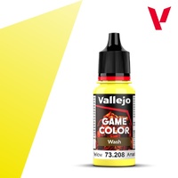 Vallejo Game Colour Wash Yellow  18ml Acrylic Paint 73208