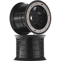 Axial Racing 8014 Oversize Beadlock 8 Hole Wheel 17mm Hex Black (2)
