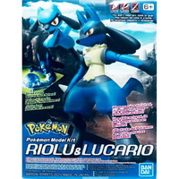 Bandai Riolu And Lucario Pokemon Model Kit