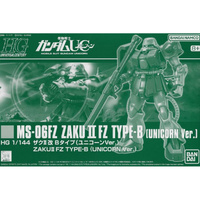 Premium Bandai 5066912 HG Gundam MS-06FZ Zaku II FZ Type-B Unicorn Ver 1/144