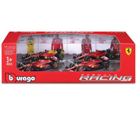 Burago 36848 F1 4 Piece Gift Pack Ferrari Leclerc 1/43
