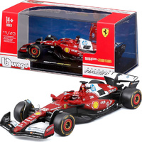 Burago 36852L 2025 Ferrari SF25 #16 Leclerc With Helmet & Showcase 1/43