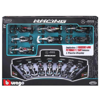 Burago 38170 Mercedes AMG 7 Piece Collection & Display Stand 1/43