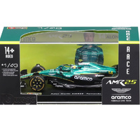 Burago 38251A 2025 Aston Martin AMR 25 #14 Alonso With Helmet & Showcase 1/43