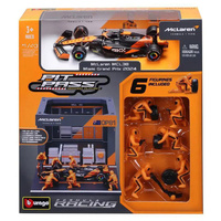 Burago 38451 2024 F1 McLaren Pit Pass Diorama #81 Piastri 1/43