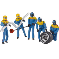 Carrera Pit Mechanics 5 Piece Set Blue 1/32