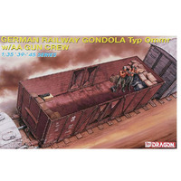 Dragon German Railway Gondola Type Ommr w/AA Gun Crew  1/35