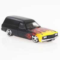 DDA ALU16 HJ Holden Panel Van Spectra Rides Light Up Black With Flames 1/24
