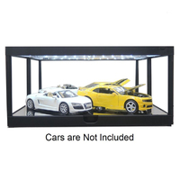 DDA Display Case LED With Mirror Back & Base Black 1/18