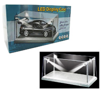 DDA Display Case With LEDs 35.5 x15.6x16cm Silver 1/18