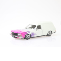 DDA AS-AB-06 Holden HZ Panelvan Sfragismeno White Pink Flames 1/24