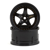 DS Racing Drift Element Rim Triple Black With Gold Rivets 1/10 (2)