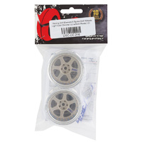 DS Racing DE216 Drift Element 6 Spoke Drift Wheels Gold & Chrome (2) 1/10