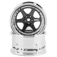 DS Racing DE219 Drift Element II 6 Spoke Rim Gunmetal (2) 1/10