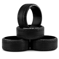 DS Racing LF25E Drift Tyre Finix Realistic  LF-5 (4pce) 1/10th