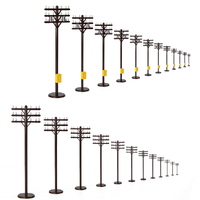 Eve Model Telegraph Poles 10.5cm Painted HO (24pce)