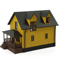 Eve Model Country House HO Painted Yellow
