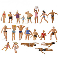 Eve Model People Beach Visitors And Swimmers Painted HO (20pce)