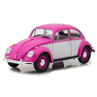 Green Light 13512 VW Beetle 1967 RHD Pink & White  1/18