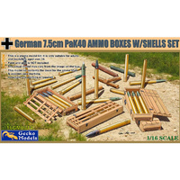 Gecko Models 16014 German 7.5cm PaK40 Ammo Boxes With Shells Set 1/16