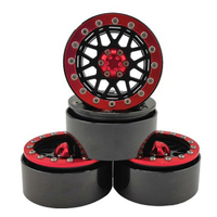 Hobby Details Aluminium Beadlock Crawler Wheels 4pc Red