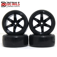 Hobby Details Drift Tyres Set 61x26mm Black  1/10