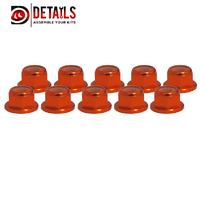 Hobby Details Flange Nylon Lock Nut M4 Regular CW Orange (10)