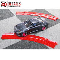 Hobby Details Plastic Track Accessory Big Angle 10pc Red 13.5x12x10cms