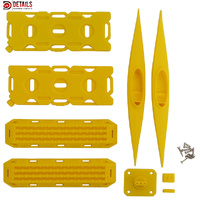 Hobby Details Decorative Canoe, Ramps & Oil Tank 6pc Yellow