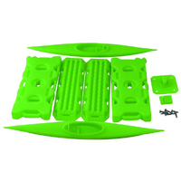 Hobby Details Decorative Canoe, Ramps & Oil Tank 6pc Green