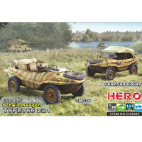 Hero Schwimmagen Type 166 2 In 1 + Mg34 & Canvas Cover 1/35