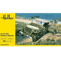 Heller 79997 US 1/4 Ton Willys Truck & Trailer   1/72