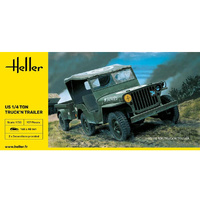 Heller 81105 US 1/4 Ton Willys Truck & Trailer  1/35