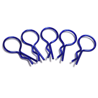 HobbyWorks Body Pins Metallic Blue  (5) 1/10