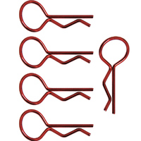HobbyWorks Body Pins Metallic Red  (Lg)    (5)
